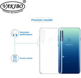 VAKIBO Super Premium Soft TPU Transparent Case With Dustplug,Side Grip,Corner Protection,lanyard Cuts,Camera Protection Suitable for Samsung A9 2018