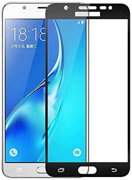 Super Premium Quality Tempered Glass Screen Guard Protector With Black Border Suitable For Samsung J7 Max