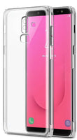 VAKIBO Super Premium Soft TPU Transparent Case With Dustplug,Side Grip,Corner Protection,lanyard Cuts,Camera Protection Suitable for Samsung Galaxy On8 2018