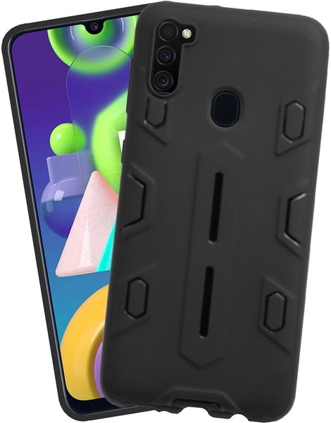 VAKIBO Black Coloured Back Cover Case Suitable for Samsung Galaxy M21 2021