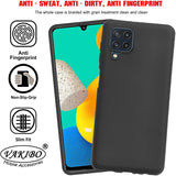 VAKIBO Matte Frosted Black Coloured Soft TPU Back Cover Case Suitable for Samsung Galaxy M32 4G