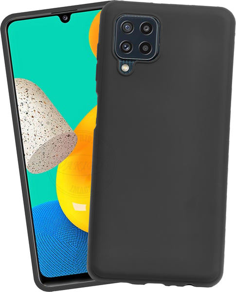 VAKIBO Matte Frosted Black Coloured Soft TPU Back Cover Case Suitable for Samsung Galaxy M32 4G