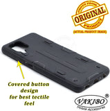 VAKIBO Nilkin Strong Shockproof Case Black Coloured Soft TPU Rubber Back Cover Case With Camera Protection Suitable for Samsung Galaxy M32 4G