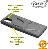 VAKIBO Iron Man 3D Mask Design Black Coloured Soft TPU Back Cover Case With Camera Protection Ring Suitable for Samsung Galaxy M42