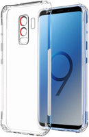 VAKIBO Super Premium Soft TPU Transparent Case With Dustplug,Side Grip,Corner Protection,lanyard Cuts,Camera Protection Suitable for Samsung S9 Plus