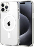 VAKIBO Megnatic Magsafe Transparent Soft with Hard back Back Cover Case With Camera Protection Ring Suitable for Apple iPhone 15 Pro Max