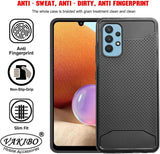 VAKIBO Dotted Design Black Coloured Soft TPU Back Cover Case Suitable for Samsung Galaxy A32