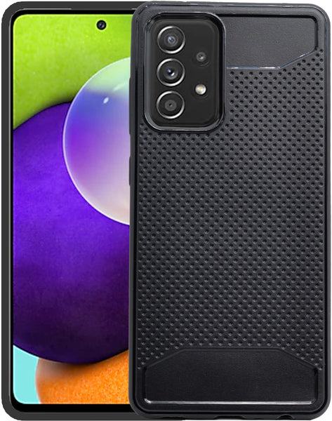 VAKIBO Dotted Design Black Coloured Soft TPU Back Cover Case Suitable for Samsung Galaxy A52