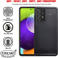 VAKIBO Dotted Design Black Coloured Soft TPU Back Cover Case Suitable for Samsung Galaxy A52