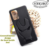VAKIBO Iron Man 3D Mask Design Black Coloured Soft TPU Back Cover Case With Camera Protection Ring Suitable for Samsung Galaxy A72