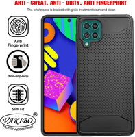 VAKIBO Dotted Design Black Coloured Soft TPU Back Cover Case Suitable for Samsung Galaxy F62