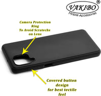 VAKIBO Matte Frosted Black Coloured Soft TPU Back Cover Case Suitable for Samsung Galaxy F62