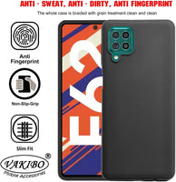 VAKIBO Matte Frosted Black Coloured Soft TPU Back Cover Case Suitable for Samsung Galaxy F62