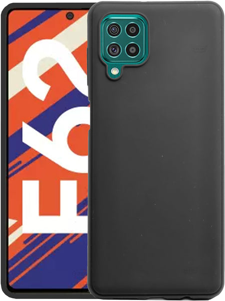 VAKIBO Matte Frosted Black Coloured Soft TPU Back Cover Case Suitable for Samsung Galaxy F62