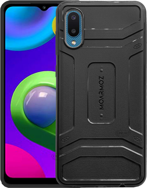 VAKIBO Moarmoz Shock Proof Black Coloured Soft TPU Back Cover Case Suitable for Samsung Galaxy M02