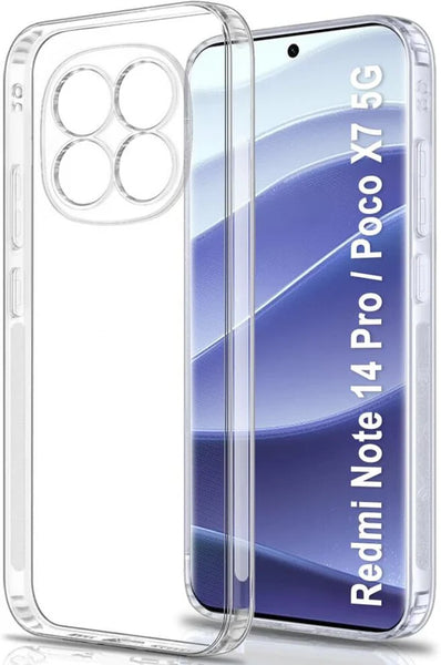 VAKIBO Premium Clear 1.5MM Thick Transparent Soft TPU Rubber Back Cover Case With Camera Protection Suitable for Mi Poco X7