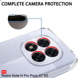 VAKIBO Premium Clear 1.5MM Thick Transparent Soft TPU Rubber Back Cover Case With Camera Protection Suitable for Mi Redmi Note 14 Pro 5G