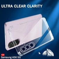 VAKIBO Premium Clear 1.5MM Thick Transparent Soft TPU Rubber Back Cover Case With Camera Protection Suitable for Samsung Galaxy A56