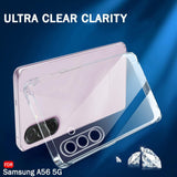 VAKIBO Premium Clear 1.5MM Thick Transparent Soft TPU Rubber Back Cover Case With Camera Protection Suitable for Samsung Galaxy A56