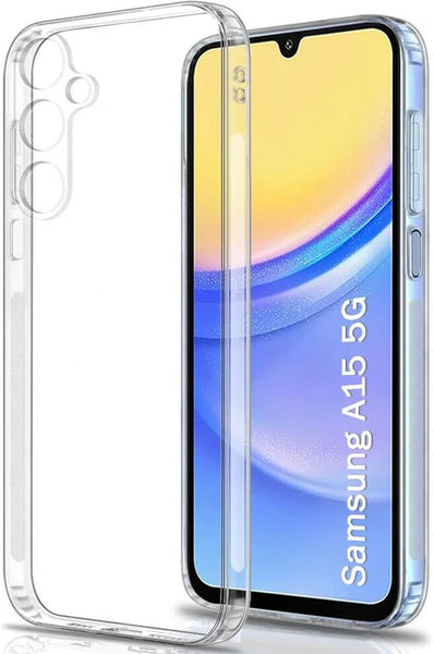 VAKIBO Premium Clear 1.5MM Thick Transparent Soft TPU Rubber Back Cover Case With Camera Protection Suitable for Samsung Galaxy A15 4G