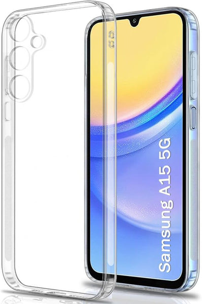 VAKIBO Premium Clear 1.5MM Thick Transparent Soft TPU Rubber Back Cover Case With Camera Protection Suitable for Samsung Galaxy A15 5G