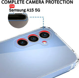 VAKIBO Premium Clear 1.5MM Thick Transparent Soft TPU Rubber Back Cover Case With Camera Protection Suitable for Samsung Galaxy A15 4G