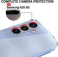 VAKIBO Premium Clear 1.5MM Thick Transparent Soft TPU Rubber Back Cover Case With Camera Protection Suitable for Samsung Galaxy A25