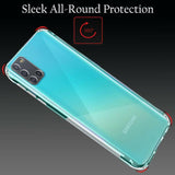 VAKIBO Premium Clear 1.5MM Thick Transparent Soft TPU Rubber Back Cover Case With Camera Protection Suitable for Samsung Galaxy A31