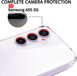 VAKIBO Premium Clear 1.5MM Thick Transparent Soft TPU Rubber Back Cover Case With Camera Protection Suitable for Samsung Galaxy A55