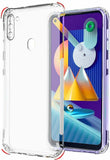 VAKIBO Super Premium Soft TPU Transparent Case With Dustplug,Side Grip,Corner Protection,lanyard Cuts,Camera Protection Suitable for Samsung M11