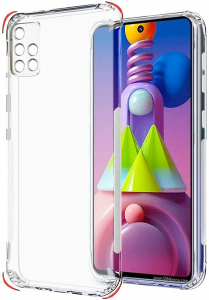 VAKIBO Premium Clear 1.5MM Thick Transparent Soft TPU Rubber Back Cover Case With Camera Protection Suitable for Samsung Galaxy M51