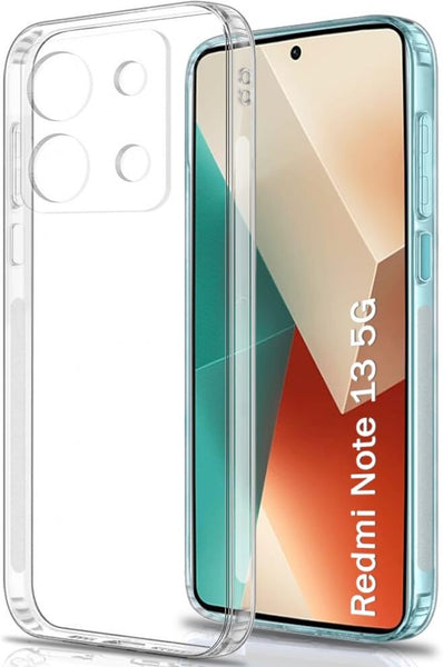 VAKIBO Premium Clear 1.5MM Thick Transparent Soft TPU Rubber Back Cover Case With Camera Protection Suitable for Mi Redmi Note 13 5G