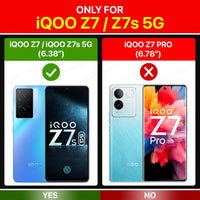 VAKIBO Super Premium Black Border Transparent Case With Corner Protection & Camera Protection Suitable for iQOO Z7s 5G