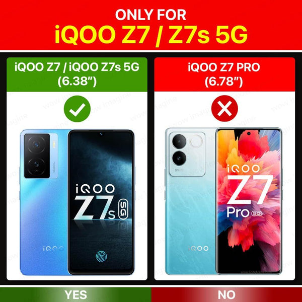 VAKIBO Super Premium Black Border Transparent Case With Corner Protection & Camera Protection Suitable for iQOO Z7s 5G