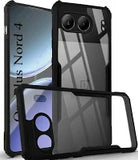 VAKIBO Best Selling Black and Transparent Coloured Made With Soft TPU and Acrylic Back Cover Case With 4 Corner and Camera Protection Suitable for OnePlus Nord 4