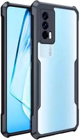 VAKIBO Super Premium Black Border Transparent Case With Corner Protection & Camera Protection Suitable for iQOO 7