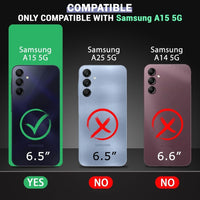 VAKIBO Best Selling Black and Transparent Back Cover Case Made With Soft TPU and Acrylic With 4 Corner and Camera Protection Suitable for Samsung Galaxy A15