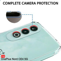 VAKIBO Premium Clear 1.5MM Thick Transparent Soft TPU Rubber Back Cover Case With Camera Protection Suitable for OnePlus Nord CE4