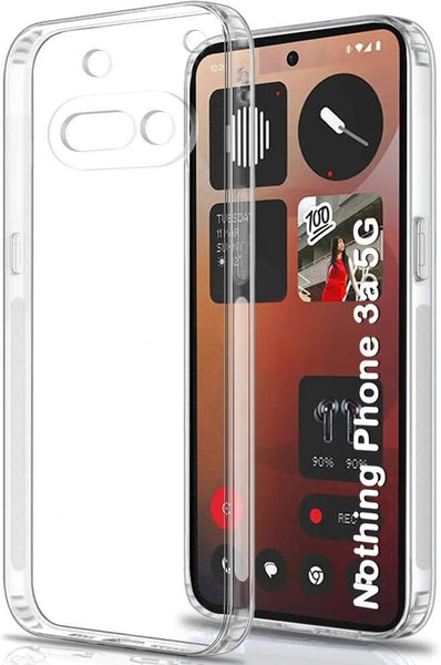 VAKIBO Premium Clear 1.5MM Thick Transparent Soft TPU Rubber Back Cover Case With Camera Protection Suitable for Nothing Phone 3A