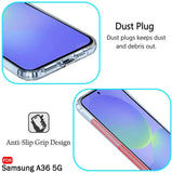VAKIBO Premium Clear 1.5MM Thick Transparent Soft TPU Rubber Back Cover Case With Camera Protection Suitable for Samsung Galaxy A36 5G