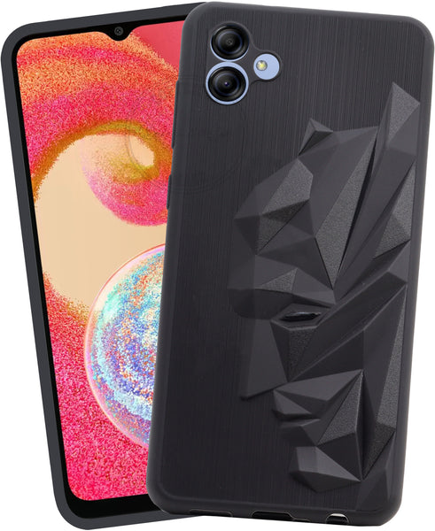 VAKIBO Bat Man 3D Mask Design Black Coloured Soft TPU Back Cover Case With Camera Protection Ring Suitable for Samsung Galaxy A04E
