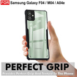 VAKIBO Super Premium Black Border Transparent Case With Corner Protection & Camera Protection Suitable for Samsung A04E