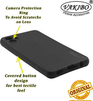 VAKIBO Niukin Dotted Design Black Coloured Soft TPU Rubber Back Cover Case With Camera Protection Ring Suitable for Samsung Galaxy M04