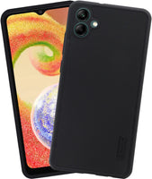 VAKIBO Niukin Dotted Design Black Coloured Soft TPU Rubber Back Cover Case With Camera Protection Ring Suitable for Samsung Galaxy M04