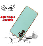 VAKIBO Golden Chrome Border Pista Green Coloured Soft TPU Back Cover Case With Camera Protection Suitable for Samsung Galaxy A13
