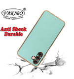 VAKIBO Golden Chrome Border Pista Green Coloured Soft TPU Back Cover Case With Camera Protection Suitable for Samsung Galaxy A04s
