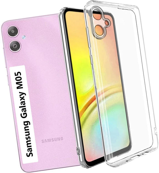 VAKIBO Premium Clear 2MM Thick Transparent Soft TPU Rubber Back Cover Case With Camera Protection Suitable for Samsung Galaxy F05