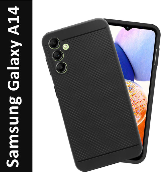 VAKIBO Dotted Design Black Coloured Soft TPU Back Cover Case Suitable for Samsung Galaxy A14 5G
