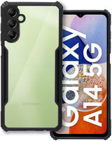 VAKIBO Super Premium Black Border Transparent Case With Corner Protection & Camera Protection Suitable for Samsung  A14 4G