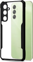 VAKIBO Best Selling Black and Transparent Back Cover Case Made With Soft TPU and Acrylic With 4 Corner and Camera Protection Suitable for Samsung Galaxy A14 4G